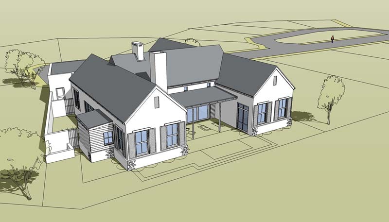 combined house portrait and 3d sketchup model 2